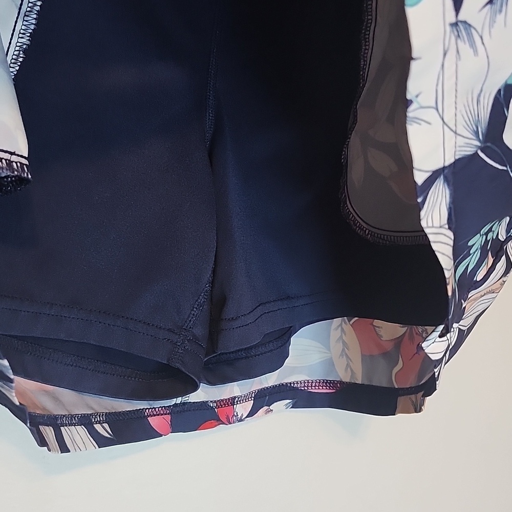St. John's Bay Floral Print Mini Skirt - Navy and Pink - Picture 5 of 7